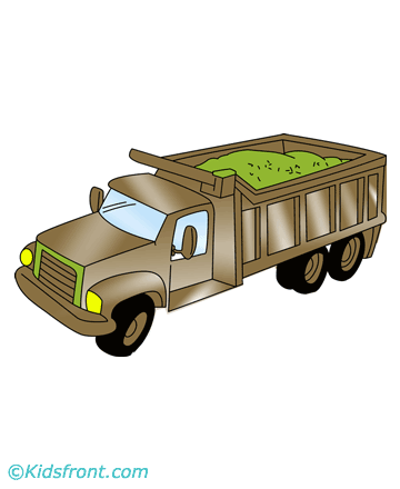 Loaded Lorry Coloring Pages